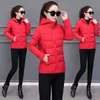 2023 Invierno Nuevas Mujeres Light Down Cott Chaqueta con capucha Cálido Suelto Corto Ropa de abrigo Casual Mujer Pan Ropa Cott Abrigos básicos 42xM #