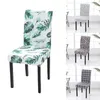 Housses de chaise 1pcs velours élastique amovible siège anti-sale jacquard extensible pour salle à manger cuisine El 1/