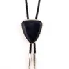 ify Drop Western Cowboys Natural Agate Bolo Tie For Men Genuine Hide Rope Rhinestone Corbatas Para Hombre Necktie 240314