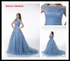 2015 mode tendance Portrait robes de bal plissé Bling Organza robes de soirée Court Train MZ0086534316