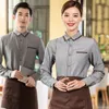 Restaurant Serveur Uniforme Hôtel Food Service Cook Vêtements Restauration Hotpot Work Wear Lg Manches Veste Hôtel Chef Salopette H8sA #