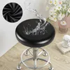 Chair Covers PU Round Cushion Cover Bar Stool Slipcover Waterproof Lifting Dust Elastic Salon Seat Protector