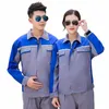 Ropa de trabajo de primavera para hombres Mujeres Ctrast Color Raya reflectante Uniformes de trabajo seguros Fábrica Taller Monos Reparación de automóviles i02Q #