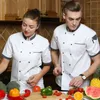 Szefowa koszulka Kurtka szef kuchni LG Regulowane rękawie mężczyźni kobiety unisex kucharz płaszcz restauracji hotel kuchnia noszenie kelner mundur g95z#