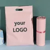 50pcs Customized Mailing Bags Plastic Gift Shoe Box Product Packaging Bags Waterproof Express Bags Printing 240322