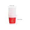 Disposable Cups Straws 50 Pcs Chinese Style Year Of The Dragon Wedding Tea Red Party Paper Cup Water Office Glasses Bathroom Or