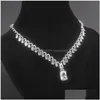 Set di gioielli da sposa Collane da donna Orecchini Pendenti Accessori Orecchini Consegna nuziale di lusso Dhpjy