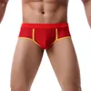 Underpants Sexy Mesh Underwear Men Soft Briefs Splicing Pure Color Knickers Breathable Gay Ropa Interior Hombre