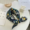 Lenços pequeno floral verão estilo coreano japonês puro algodão lenço quadrado literário mori menina bandana bandana