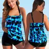 Dames Badmode 2022 Sexy Tankini Dames Zomer Tweedelige Luipaardprint Badpak Vrouwelijke Tie-geverfde Grote Maat Bikini Badmode Badpak T240328