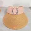 Chapéu de palha feminino ráfia chapéu designer chapéu de sol verão moda sunhat luxo viseira boné feminino sunbonnet marca sombrero bonés casuais