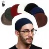 Berets Casual Knitted Muslim Men Prayer Hats Winter Warm Beanies Cap Islamic Ramadan