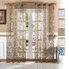 Europeanstyle Sheer Curtains for Living Dining Room Bedroom Palm Jacquard Tulle Window 6 Colors Optional Sheer Custom Sheer Curtains 240321