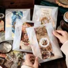 Cadeau cadeau 200 pièces matériel paquet littéraire rétro classique en forme de feu manuel bricolage décoratif collage peinture café lettre 4 sortes