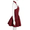 iamhotty Christmas Party A-line Sleevel Dr Rosso Nero Kawaii Bow Halter Ball Gown Princ Dres Kawaii Lolita coreano B5xJ #