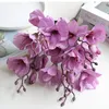 Decorative Flowers 5 Forks Orchid Home Decor Pography Props Household Artificial Flower Fake Table Decoration Wedding Bouquet