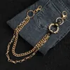 Midjekedjor Bälten Metall Punk Rock Layered Chain Keychains For Men Kvinnor i midjan Key Chain Wallet Jeans Hip-Hop Pants Beltkedjor smycken Tillbehör Y240329