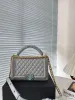 7A Fashion Design Dames Klassieke Hot Mom Bag Leer Diamond Check Flip Bag Metalen ketting verstelbare super veelzijdige hand crossbody tas