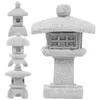 Décorations de jardin 4 pièces Mini modèle de pagode décoration paysage paysage pavillon miniature ornement de table de style japonais