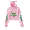 Rapper Kaarija Cha Cha Cha Crop Top Hoodie Women Long Sleeve Hooded Harajuku Cropped Sweatshirt Casual Tracksuit