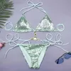 Damenbadebekleidung Pailletten Diamant Bikini 2023 Frauen String Badeanzug Sexy Bandage Bademode Weibliche Badegäste Baden Schwimmen Badeanzug Beachwear T240328