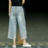 Nouveau dans Pantalons et Capris Denim Jeans déchirés pour femmes Vêtements d'été Baggy Jean Y2k Streetwear Pantalon à jambes larges Vêtements pour femmes Grunge V6GY #