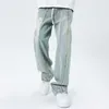 2023 Y2K Streetwear Elastyczne talia workowate dżinsy Pole Mężczyźni Ubrania spodnie dresowe męskie dżinsowe spodnie ropa hombre 95KO#