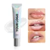 Moisturizing Clear Lip Gloss Private Label Customized 24K Foil Gold Hyaluronic Acid Lip Honey Laser Clear Lip oil