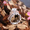 Bagues de cluster Cadeau de Noël Femmes Filles Mode Promesse Bague avec plein brillant CZ Zircon Prix de gros 925 Bijoux en argent sterling