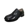 Повседневная обувь, модная мужская модная мужская обувь с разделенным носком, черная лакированная кожа на плоской подошве, на шнуровке в стиле ретро, дерби, мужская, для молодых, классическая, дизайнерская, на каждый день