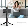 セルフィーモノポッドFGCLSY 2023新しいアルミニウム隠されたワイヤレスセルフィースティックBluetooth Shutter Monopod Phone Tripod Fill Light for Live Broadcast 24329