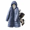 여성 울트라 가벼운 포장 가능한 LG 복구 재킷 새로운 가을 겨울 따뜻한 모자 분리 가능한 후드 여성 코트 파카 플러스 크기 U4FZ#