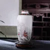 映画アンティークJingdezhen Ceramic Vase Vintage Vase Deskアクセサリークラフト雪だるま