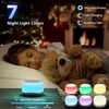 MBZ203 Macchina per il rumore bianco Suono del sonno per succhietto per bambini 7 colori Luci notturne 34 Suoni rilassanti 32 Livelli 240315