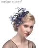 Fi Plume Headdr cheveux de mariée chapeaux accessoires Elagant dames fête chapeau de mariée pour le mariage 29Yr #