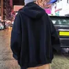 koreanska tonåringar fi hoodie tröja kappa coola casual vinter fleece hoodies män kvinnor harjujuk fast färg varm sweatshirt z9ci#