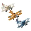 Декоративные статуэтки, винтажная металлическая модель самолета, реквизит для фотосъемки, детская игрушка, железный ретро самолет, планер, подвеска-биплан, самолет в случайном порядке