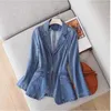 new2023spring Autumn Vintage Suit Women Jeans Jacket Casual Tops Loose Short Denim Blazer Outwear Female Cowboy Basic Coat R1800 a0AH#