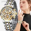 Relojes de pulsera LIGE 2023, relojes de oro nuevo para mujer, pulsera creativa de acero para mujer, relojes de pulsera para mujer, reloj femenino resistente al agua a la moda 24329