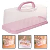 Storage Bottles Cake Stand Bakery Boxes Rectangular Bread Keeper Plastic Loaf Cakes Container