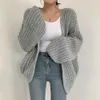 soft Stretchy Sweater Jacket Cozy Knitted Sweater Coat Warm Batwing Cardigan for Women Loose Fit Lg Sleeve Open Frt q4Kb#