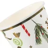 Disposable Cups Straws 10 Pcs Christmas Mugs Banquet Drinking Paper Ice Cream Business Water Office Thicken Child