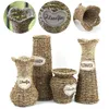 Flower Vase Decoration Home Weave Pot Basket Rattan Vases for Flowers 240318