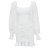 Robes décontractées Nice Arrivée Femmes Robe Sexy Blanc À Manches Longues Élégant Mini Moulante Party Club Celebrity Dames Vêtements D'été