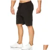 Shorts pour hommes Hommes Casual Mode Lin 2021 Été Lin Solide Pantalon court Mâle Sports Running Training Bermudas Oversiszed 3Xl Drop D Dhoim