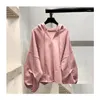 Suéteres femininos mulheres tamanho grande primavera outono solto hoodies moda coreana manga comprida sweatershirt entrega gota vestuário roupas dhnmp