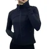 Yoga Tenues À Manches Longues Veste De Sport Courte Femmes Zip Fiess Hiver Chaud Gym Top Activewear Manteaux De Course Vêtements D'entraînement Femme LL