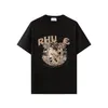 Mens Designer T-shirt Marca de Luxo Rhu Camisetas Mens Mulheres Manga Curta Tees Camisas de Verão Hip Hop Streetwear Tops Shorts Roupas Roupas Várias Cores-17