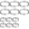 Bakformar 12 st runda tårta ringar 1.97 tum 3.15 tum rostfritt stål metallkakor