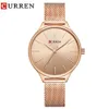 CURREN horloge Mode Eenvoudige Stijl Nieuwe Dames Armband Horloges Vrouwen Jurk Horloge Quartz Vrouwelijke Klok Geschenken relogios femini2990